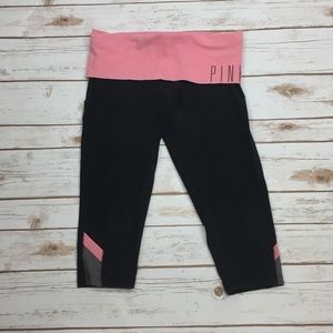 ❗️PINK VS Pink Accent Yoga Crops szS